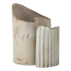 Jarrón Henaj 2 piezas, marrón-beige