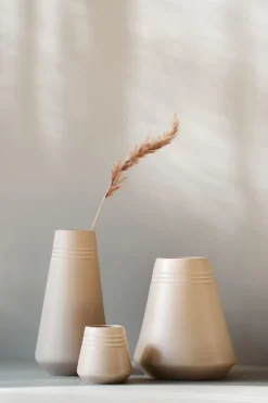 Jarrón Lines 8 cm, Beige