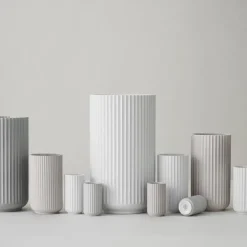 Jarrón Lyngby, blanco, 15 cm