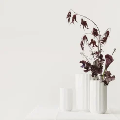 Jarrón Lyngby, blanco, 31 cm