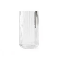 Jarrón Lyngby, vidrio transparente, 20 cm