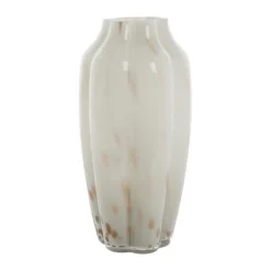 Jarrón Mara 15x15 cm, Off White-Light gold