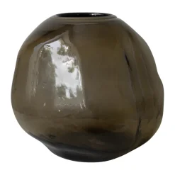 Jarrón Pebble marrón, Grande Ø28 cm