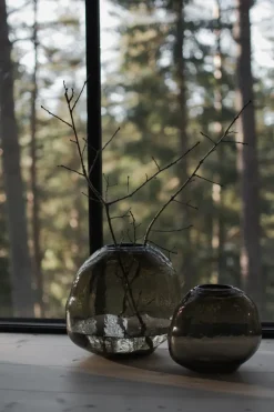 Jarrón Pebble marrón, Pequeño Ø20 cm