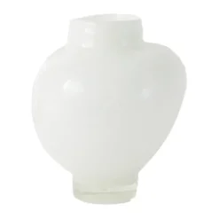 Jarrón pequeño Mila 19,5 cm, Blanco
