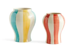 Jarrón Sobremesa stripe L 25 cm, Green-yellow