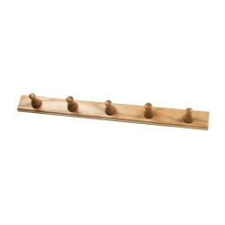 Listón de ganchos Q3 Allé 5 ganchos, Oak nature lacquered