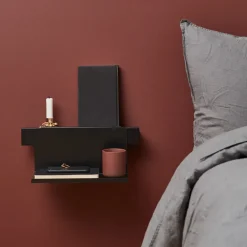 Listón magnético Flex Rail 40 cm, roble teñido de negro-negro
