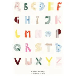 Lámina Alphabet Spaghetti ENG Multi-colour, 70x100 cm