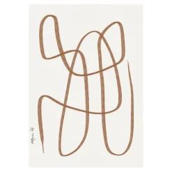 Lámina Different Ways marrón, 50x70 cm