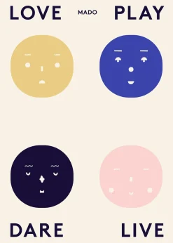 Lámina Four Feelings, 50x70 cm