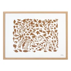 Lámina Oiva Toikka Cheetah marrón, 50x70 cm