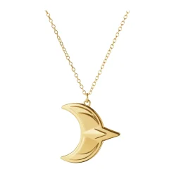 Luna colgante de Navidad 2024, Chapado en oro