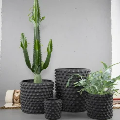 Maceta Cloudy, gris oscuro, pequeña, Ø 21 cm