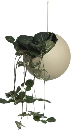 Maceta colgante GLOBE Ø17 cm h28 cm, Taupe