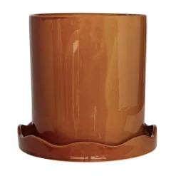 Maceta con base Nami large Ø27 cm, Amber