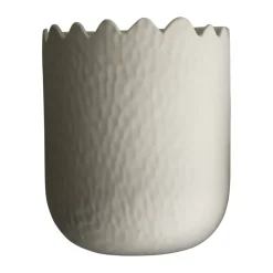 Maceta de pared Flowery 24 cm, Creme