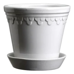 Maceta esmaltada Københavner Ø21 cm, Mineral White
