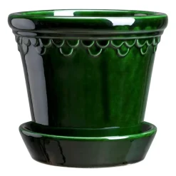 Maceta esmaltada Københavner Ø25 cm, verde
