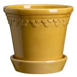 Maceta esmaltada Københavner Ø14 cm, amarillo