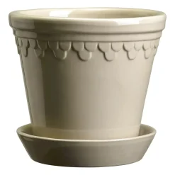 Maceta esmaltada Københavner Ø21 cm, Sand Stone