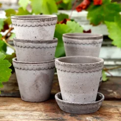Maceta Helena Ø14 cm, gris