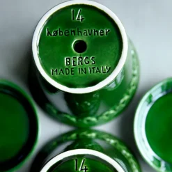Maceta Københavner esmaltada Ø10 cm, verde