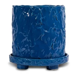 Maceta Muddy L Ø23 cm, Azul
