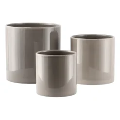 Maceta Sleek Ø12 cm, Beige