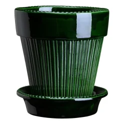 Maceta vidriada Simona Ø12 cm Ø12 cm, Green