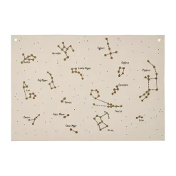 Mapa textil Constellation , Undyed, 70x100 cm