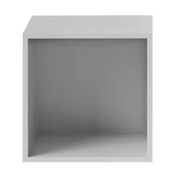 Módulo de estantería Stacked 2.0 con fondo, mediano, gris claro