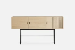 Mesa auxiliar Array, 180 cm, Roble pigmentado blanco