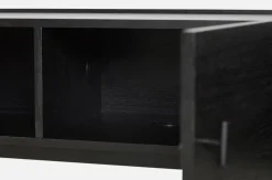 Mesa auxiliar Array baja, 150 cm, Roble pintado negro