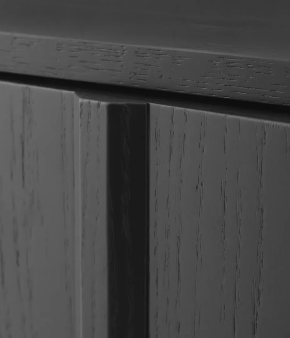 Mesa auxiliar Rib 45x159 cm, Soft Black