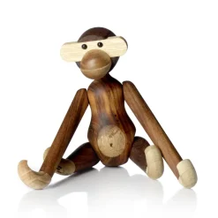 Mono de madera pequeño, teca-madera de limba 20 cm