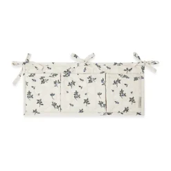 Organizador de cama acolchado satin Blueberry, 18x43 cm