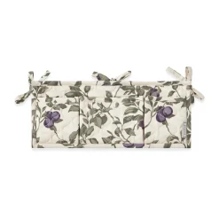 Organizador de cama acolchado satin Plum, 43x18cm