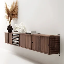 Panel de pared String, Beige, 50x20 cm, paquete de 2