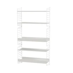 Panel de pared String, Blanco, 50x30 cm, paquete de 2