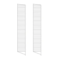 Panel de suelo String, Gris oscuro, 200x30 cm, set de 2