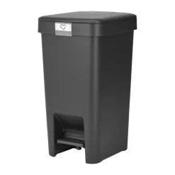 Papelera con pedal StepUp de 10 L, Gris oscuro
