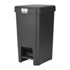 Papelera con pedal StepUp de 16 L, Gris oscuro