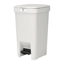 Papelera con pedal StepUp de 10 L, Gris claro