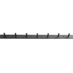 Perchero con ganchos Atlanta 70 cm, negro