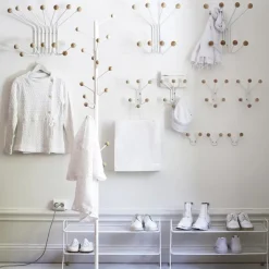 Perchero de pared Bill S, blanco