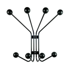 Perchero de pared Bill S, negro