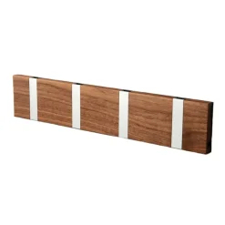Perchero de pared Knax 40 cm, nogal aceitado-gris