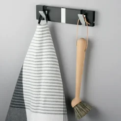 Perchero de pared Knax 20 cm, negro