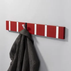 Perchero de pared Knax 80 cm, rojo-gris